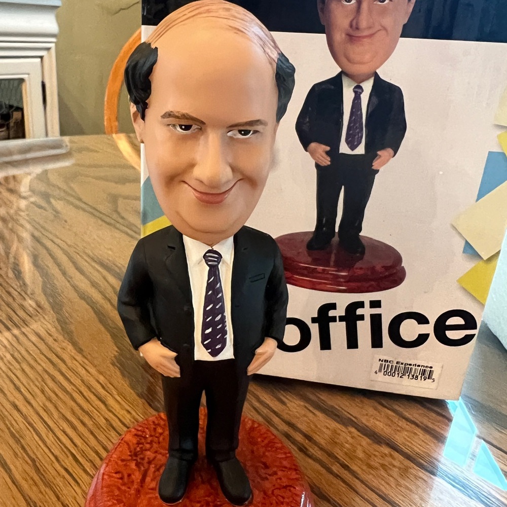The Office Kevin Malone Bobblehead with Black Suit